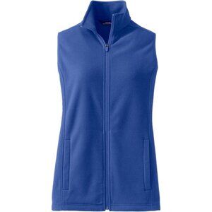 Lands' End Vibrant Royal Blue Warm Fleece Sleeveless Vest